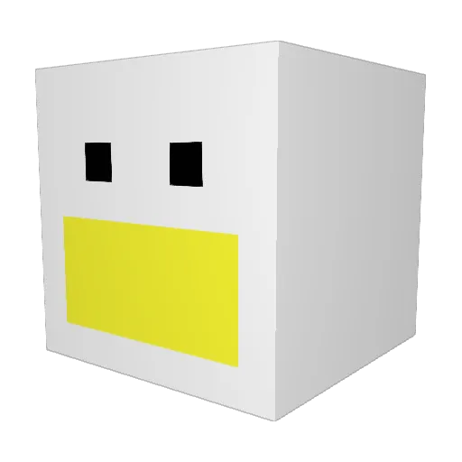 ssunggu Minecraft avatar head, 3D render