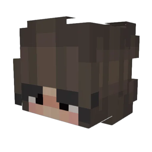 ssunshroom Minecraft avatar head, 3D render