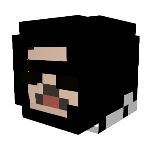 ssuuj Minecraft avatar head, 3D render
