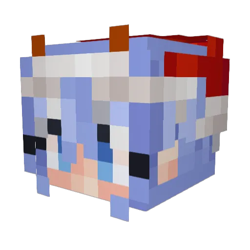 st019silent Minecraft avatar head, 3D render