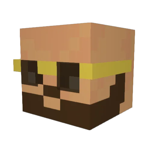 st1ro Minecraft avatar head, 3D render