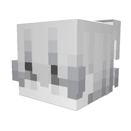st2854 Minecraft avatar head, 3D render
