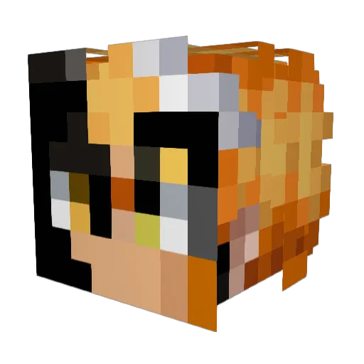 st2rs Minecraft avatar head, 3D render