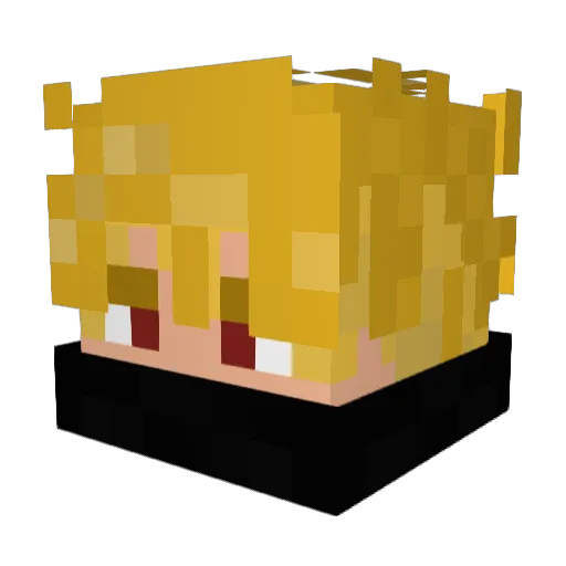 st33ze Minecraft avatar head, 3D render