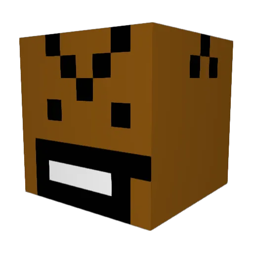 st3w_21 Minecraft avatar head, 3D render