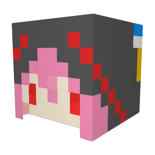 st6berry Minecraft avatar head, 3D render