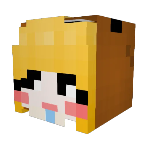 st8974 Minecraft avatar head, 3D render