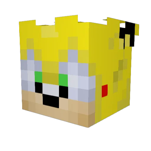 st8m Minecraft avatar head, 3D render