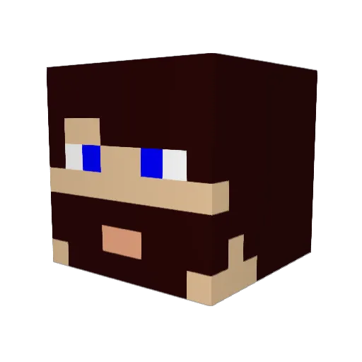 stLUIGI Minecraft avatar head, 3D render