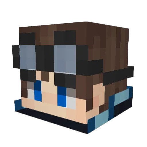 stX9865 Minecraft avatar head, 3D render