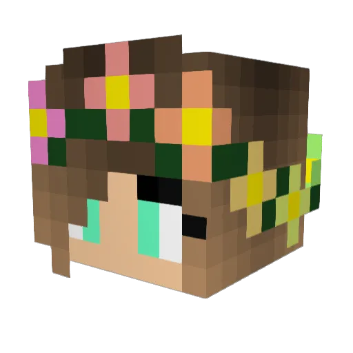 stacey9_5 Minecraft avatar head, 3D render