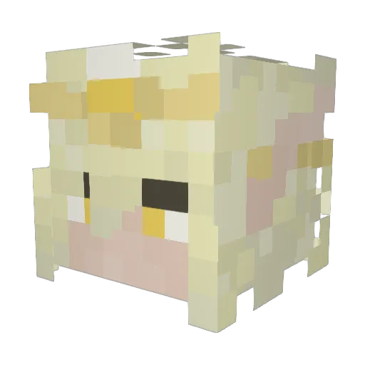 stache3e Minecraft avatar head, 3D render