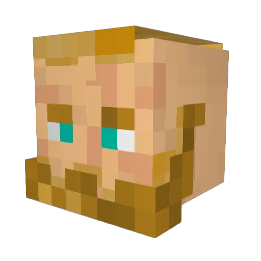 stachedaddie Minecraft avatar head, 3D render