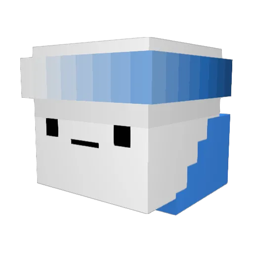 stackdump Minecraft avatar head, 3D render