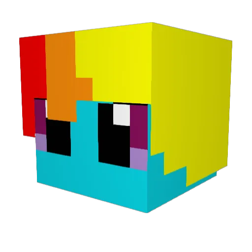 stacycatt Minecraft avatar head, 3D render