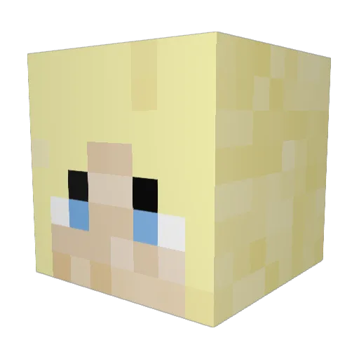 stacycleo Minecraft avatar head, 3D render
