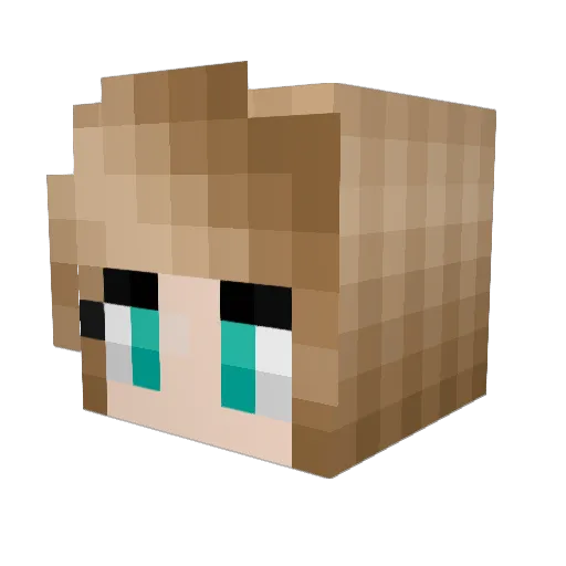 staff2026 Minecraft avatar head, 3D render