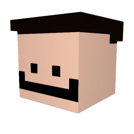 stakester Minecraft avatar head, 3D render