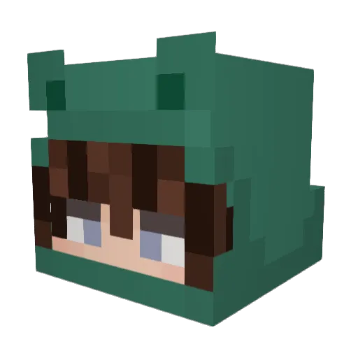 stalCD Minecraft avatar head, 3D render