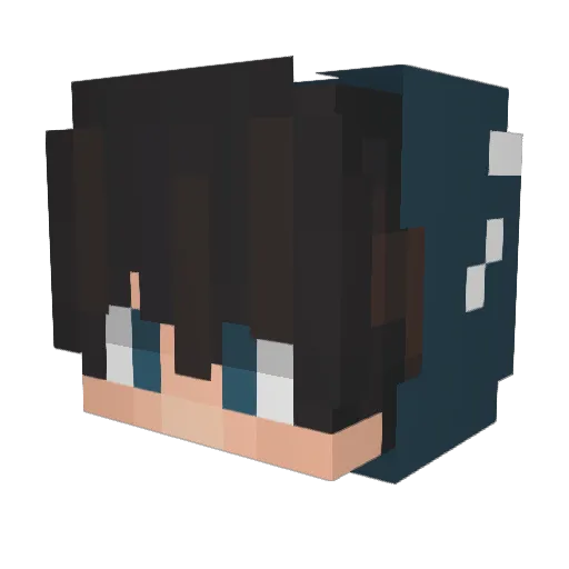 staly Minecraft avatar head, 3D render