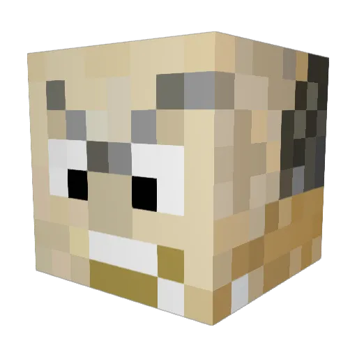 stamatin Minecraft avatar head, 3D render