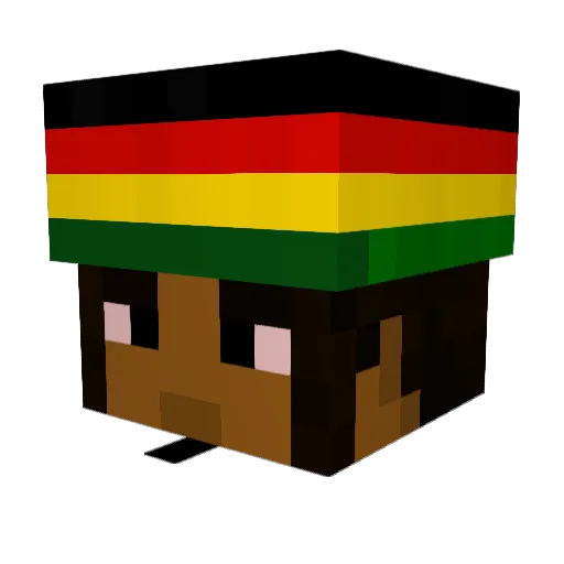 stamin Minecraft avatar head, 3D render