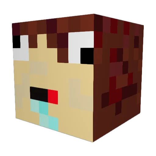stampuel Minecraft avatar head, 3D render