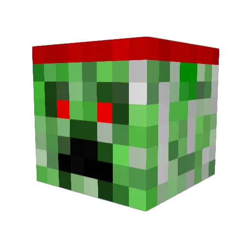 stampy106 Minecraft avatar head, 3D render