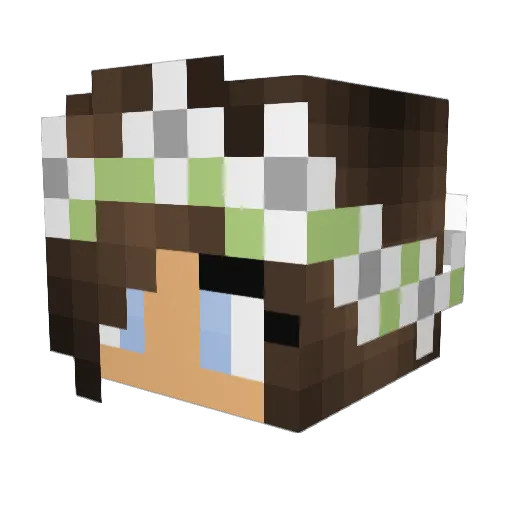 stampyheart Minecraft avatar head, 3D render