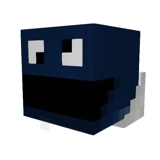 stancing Minecraft avatar head, 3D render