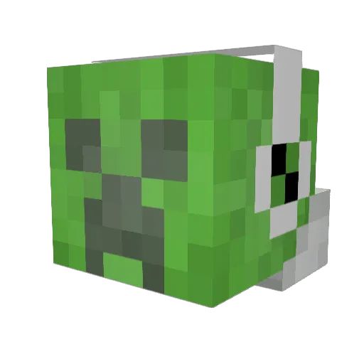 standen Minecraft avatar head, 3D render