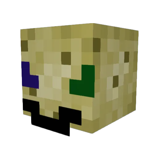 standhands Minecraft avatar head, 3D render