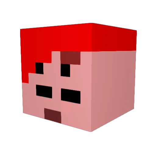 standingcreeper Minecraft avatar head, 3D render