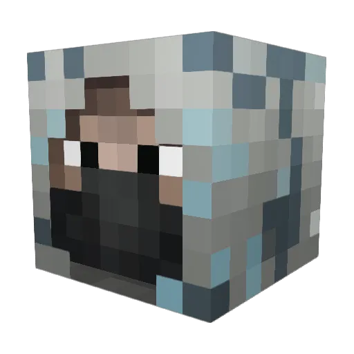 stanmund Minecraft avatar head, 3D render