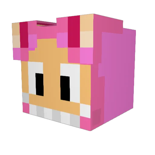 star0104_ Minecraft avatar head, 3D render