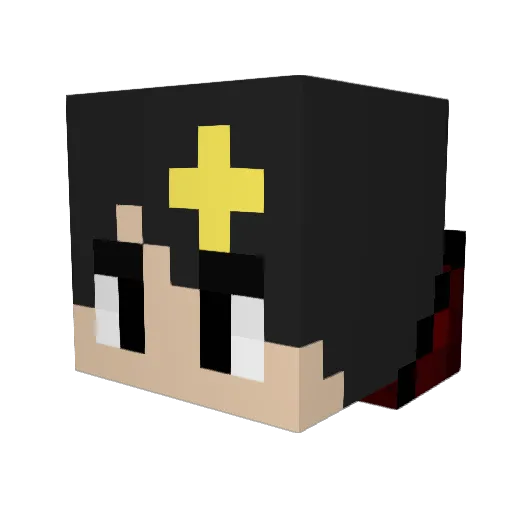 star233 Minecraft avatar head, 3D render