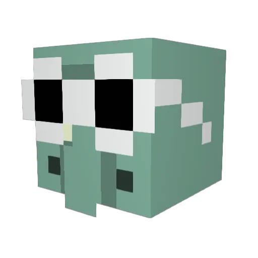 star340 Minecraft avatar head, 3D render