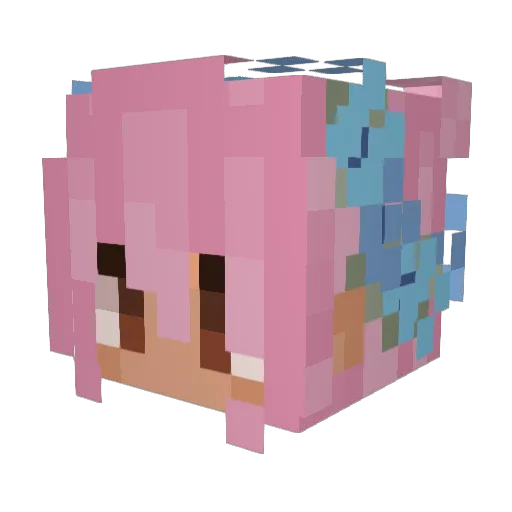 star_lena Minecraft avatar head, 3D render