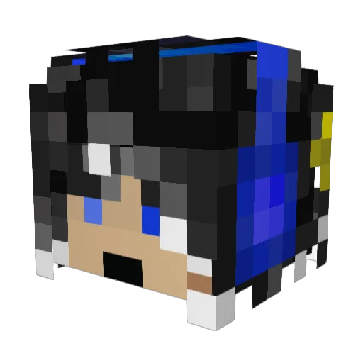 star_ocean_ Minecraft avatar head, 3D render