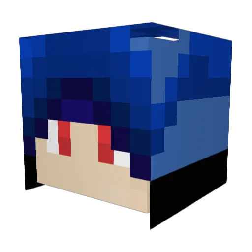 star_qia Minecraft avatar head, 3D render