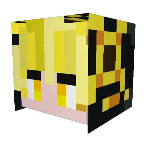 starad Minecraft avatar head, 3D render