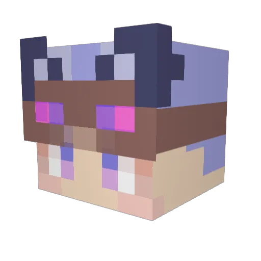 starbyte_ Minecraft avatar head, 3D render