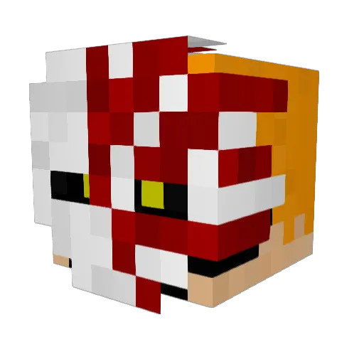 stare_at_the_sun Minecraft avatar head, 3D render