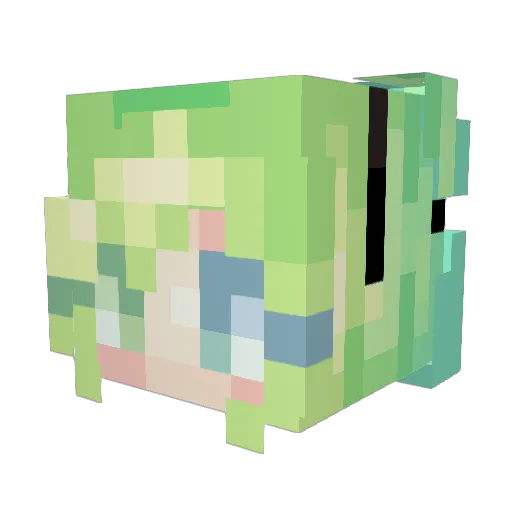 starfoxox Minecraft avatar head, 3D render