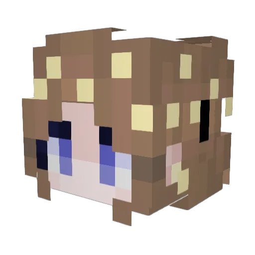 stargirlkyu Minecraft avatar head, 3D render