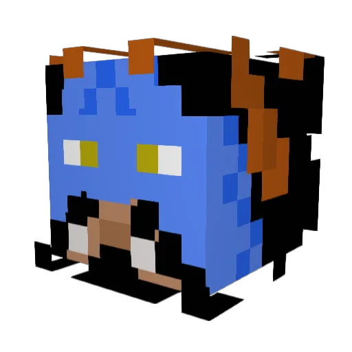 starkaido Minecraft avatar head, 3D render