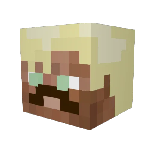 starkasi Minecraft avatar head, 3D render