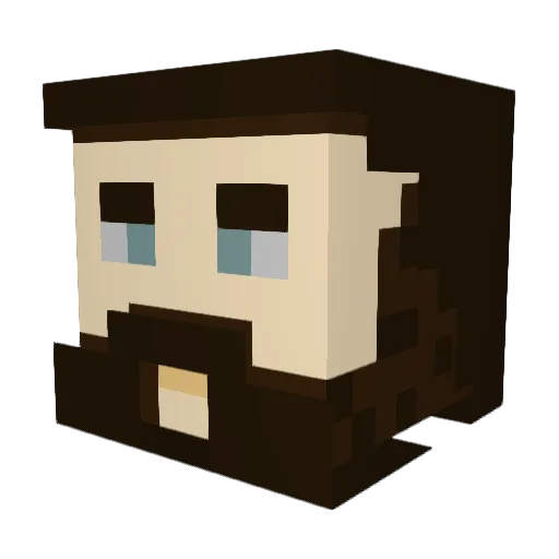 starkiller908 Minecraft avatar head, 3D render