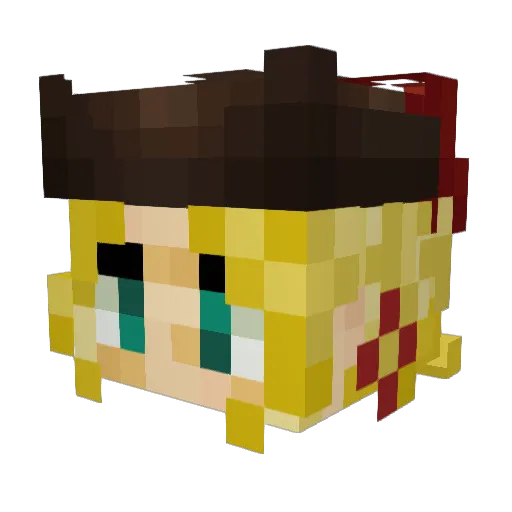 starlitkat Minecraft avatar head, 3D render