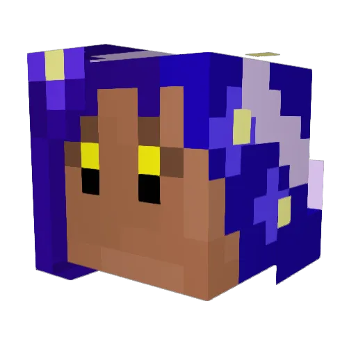 starlystee Minecraft avatar head, 3D render